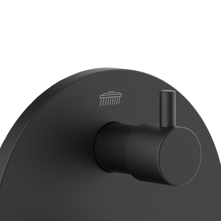 Matte Black Two-Way Diverter Valve with Trim Kit