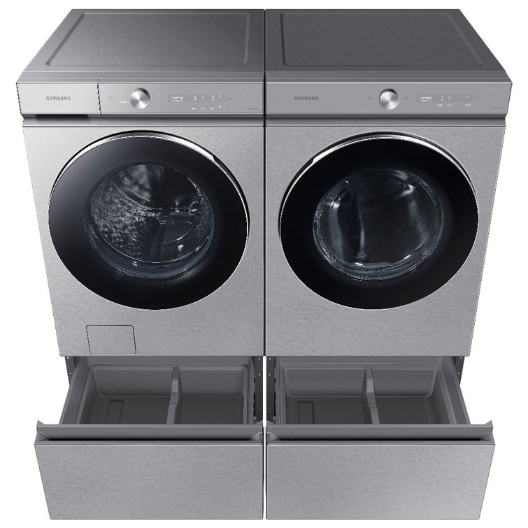 Silver Steel 7.6 cu. ft. Smart Electric Dryer with AI Optimal Dry