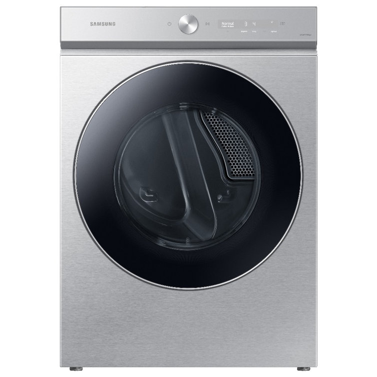 Silver Steel 7.6 cu. ft. Smart Electric Dryer with AI Optimal Dry