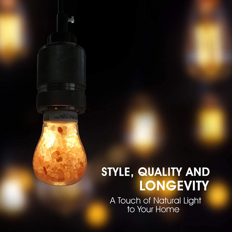 Amber Himalayan Salt Dimmable Decorative Light Bulb Set