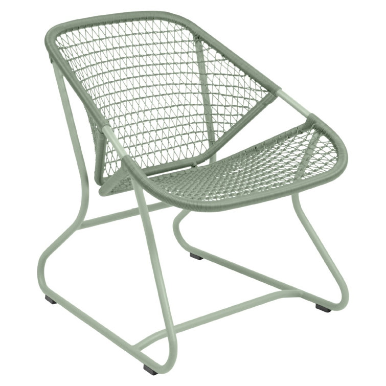 Sofia Sixties Liquorice Wicker & Aluminum Outdoor Dining Armchair