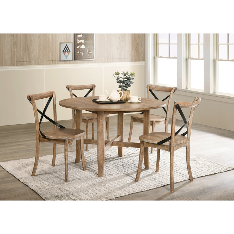 Rustic Oak High Cross Back Side Chair