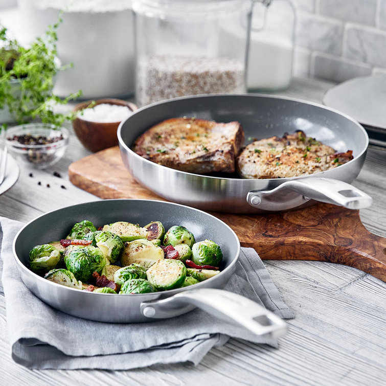 Chatham Stainless Steel Ceramic Nonstick 2-Piece Fry Pan Set