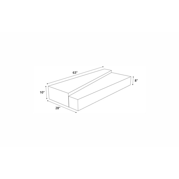 Walnut and Gray Rectangular Two-Tier Coffee Table