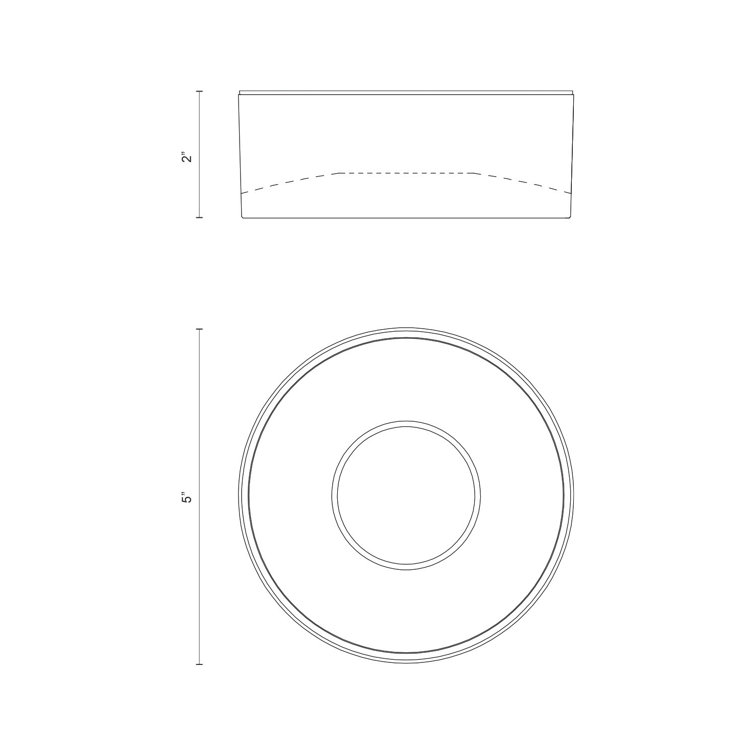 Trenton Sleek White LED Indoor/Outdoor Aluminum Flush Mount