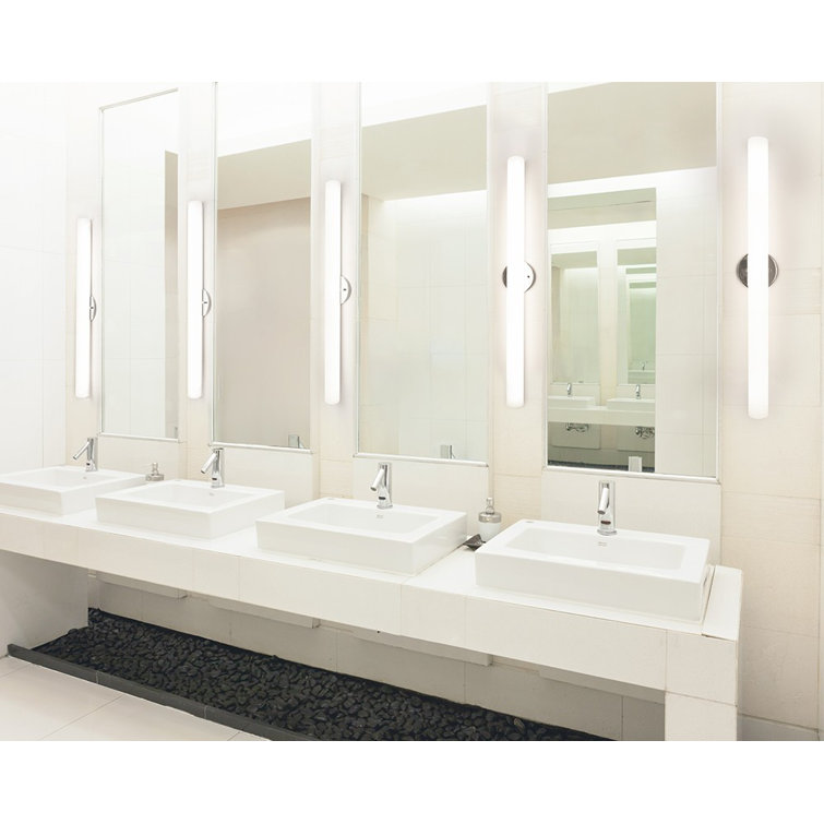 Sleek Brushed Nickel LED Sconce with Dimmable White Opal Glass
