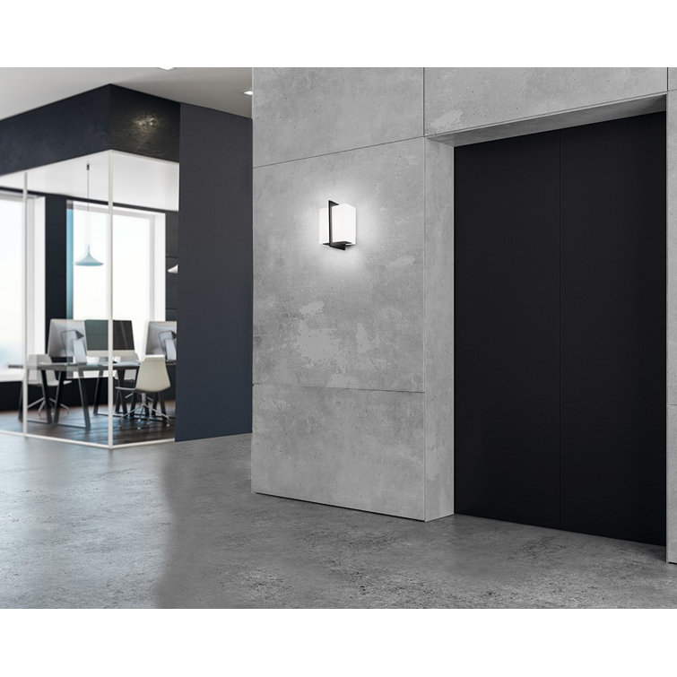 Black Rectangular Dimmable LED Wall Sconce