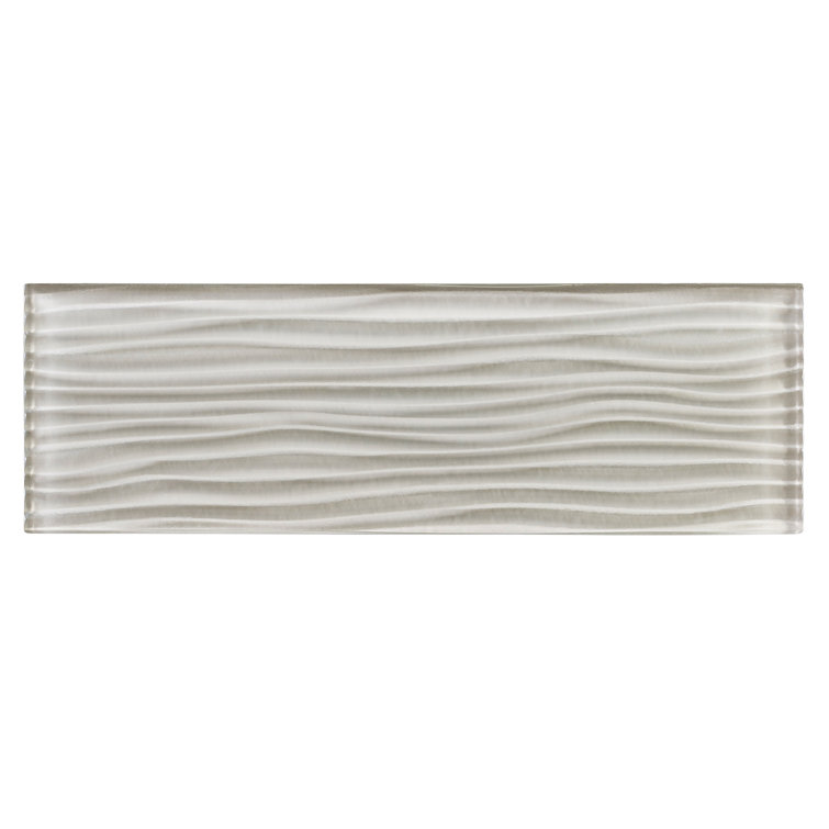 Enchant-Parade 4" x 12" Glossy Textured Glass Subway Tile