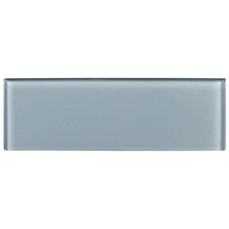Enchant-Elle 4" x 12" Matte Blue Glass Subway Tile