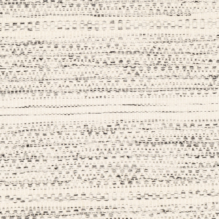 Sylvie Chevron Flatweave Black and Cream Wool Area Rug