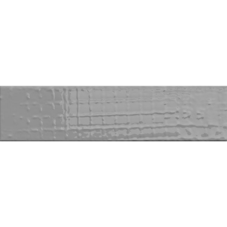 Perfecto Marvelli 4'' x 16'' Gray Ceramic Textured Subway Tile
