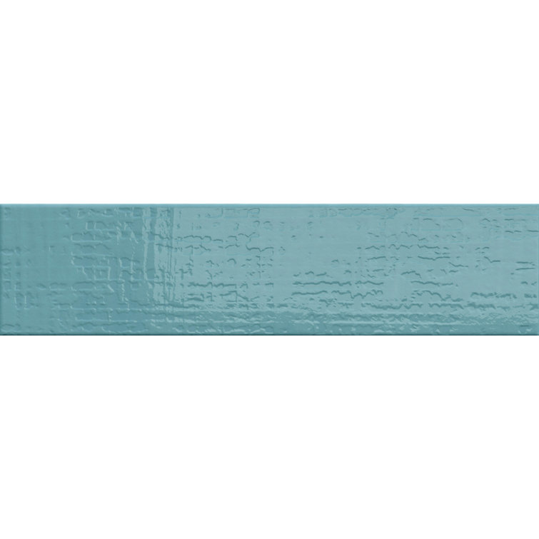 Perfecto Marvelli 4'' x 16'' Blue Glazed Ceramic Subway Tile