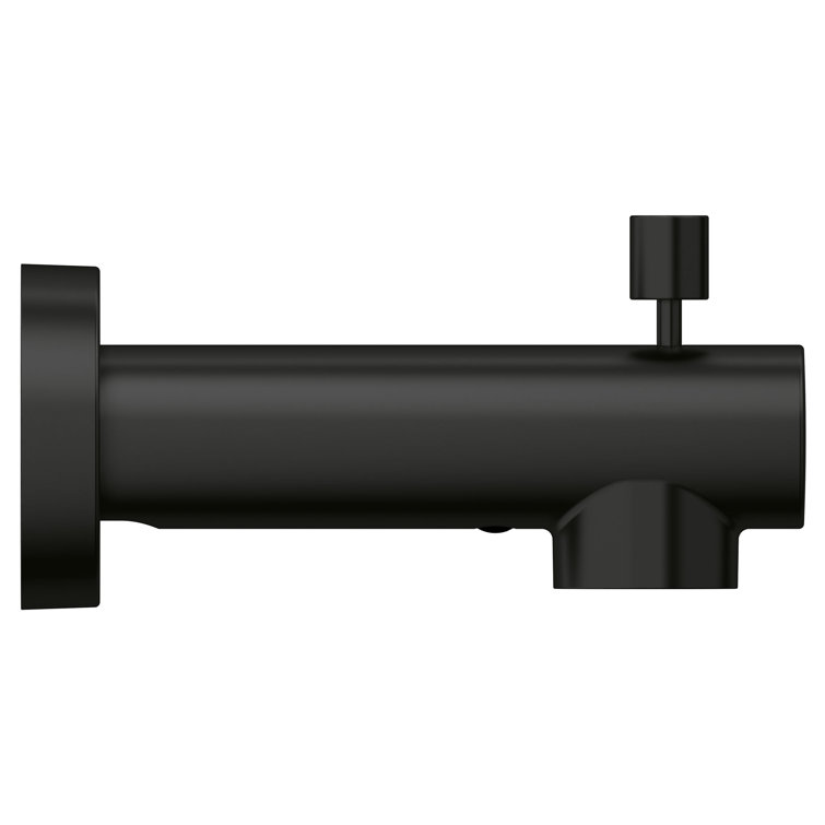 Elegant Wall-Mounted Tub Spout with Integrated Diverter in Brushed Nickel