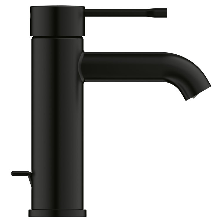 Matte Black Brass Single Hole Modern Bathroom Faucet