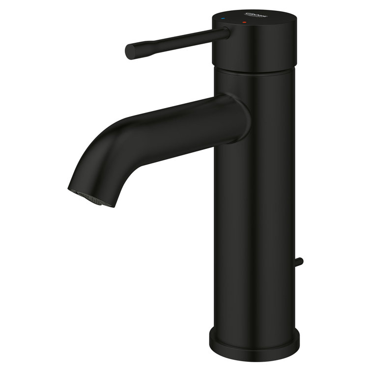 Matte Black Brass Single Hole Modern Bathroom Faucet