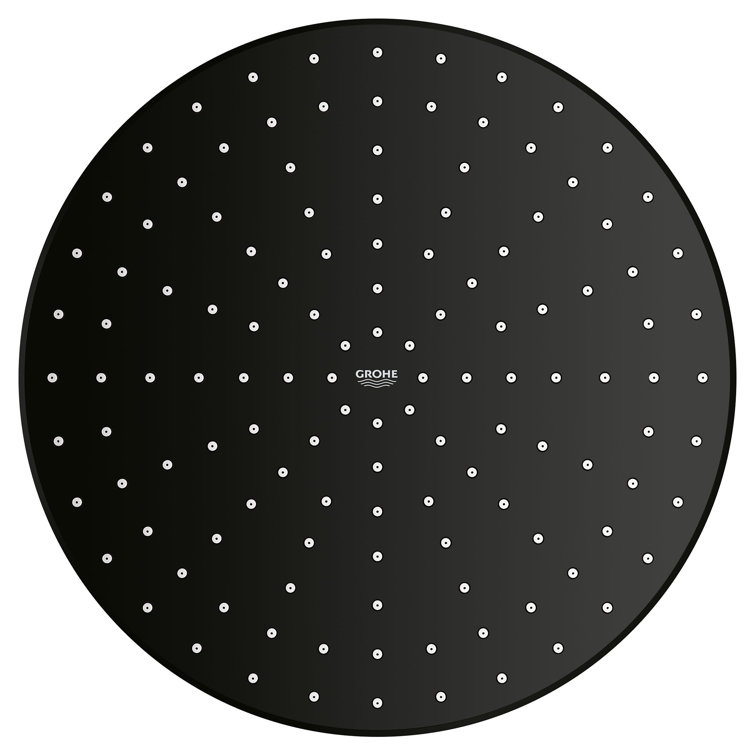 Matte Black 12-Inch Round Rain Shower Head