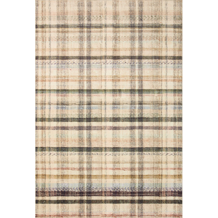 Humphrey Ivory Multi Stripe Wool Synthetic Rug 8'3" x 11'3"