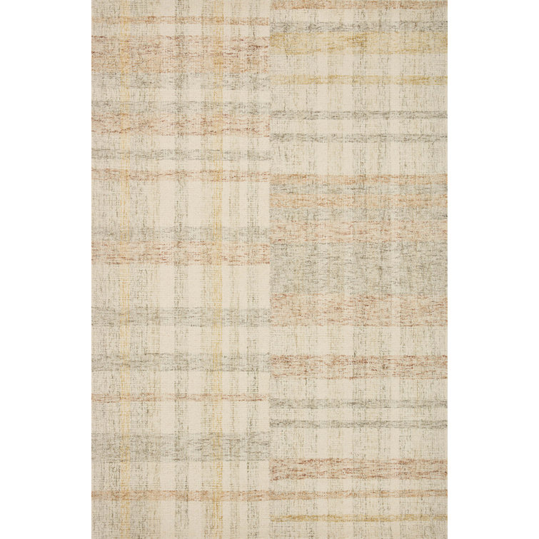 Sunny Stripe Hand-Tufted Wool Area Rug in Natural Multi - 11'6" x 15'