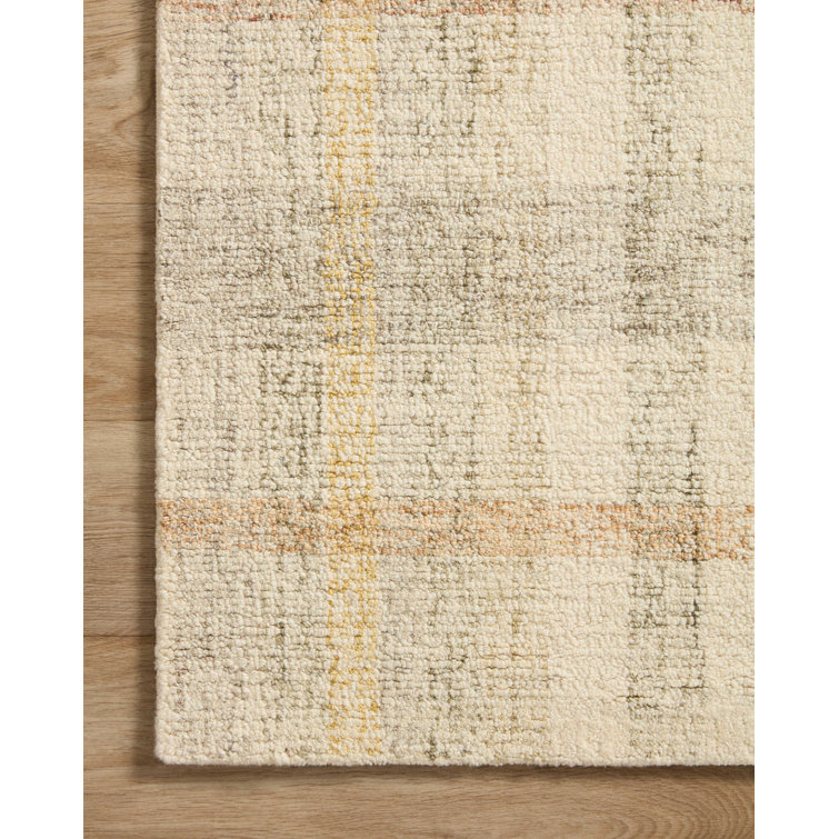 Sunny Stripe Hand-Tufted Wool Area Rug in Natural Multi - 11'6" x 15'