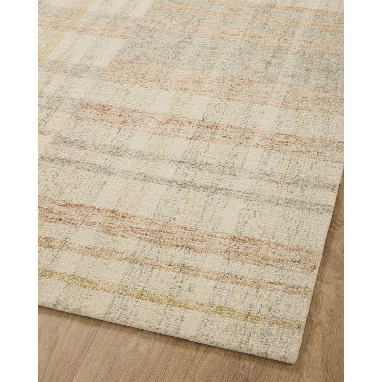 Sunny Stripe Hand-Tufted Wool Area Rug in Natural Multi - 11'6" x 15'