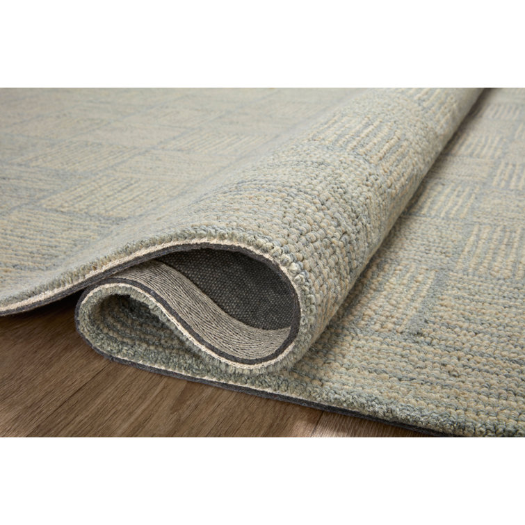 Hand-Tufted Sky Diamond Wool Area Rug 5' x 7'