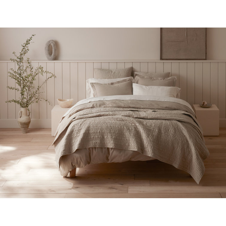 Hazel Chambray Organic Cotton King Quilt