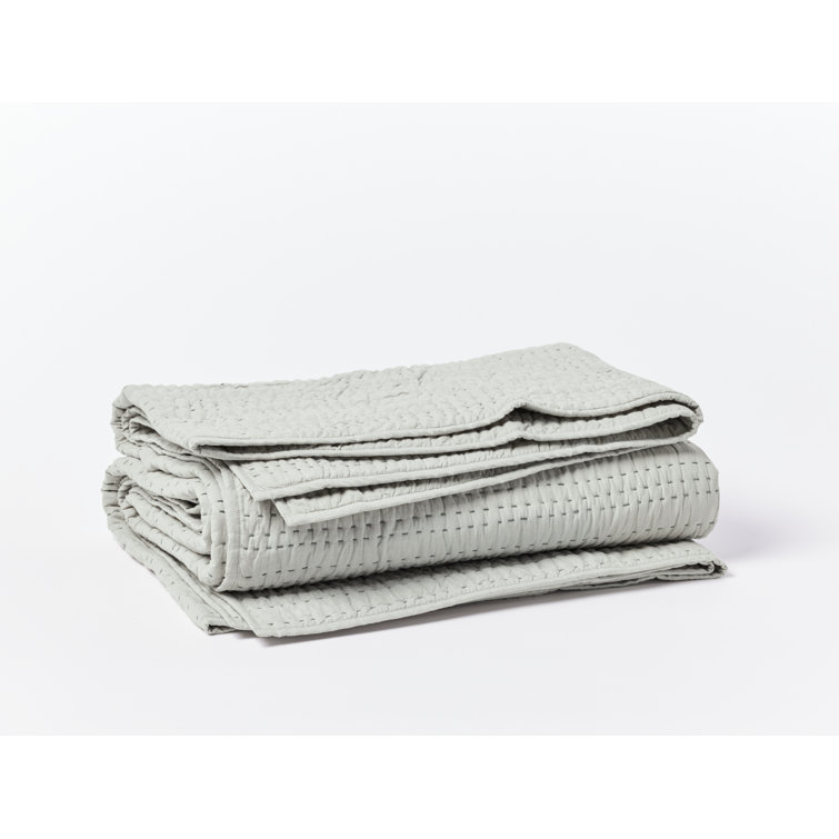 Hazel Chambray Organic Cotton King Quilt
