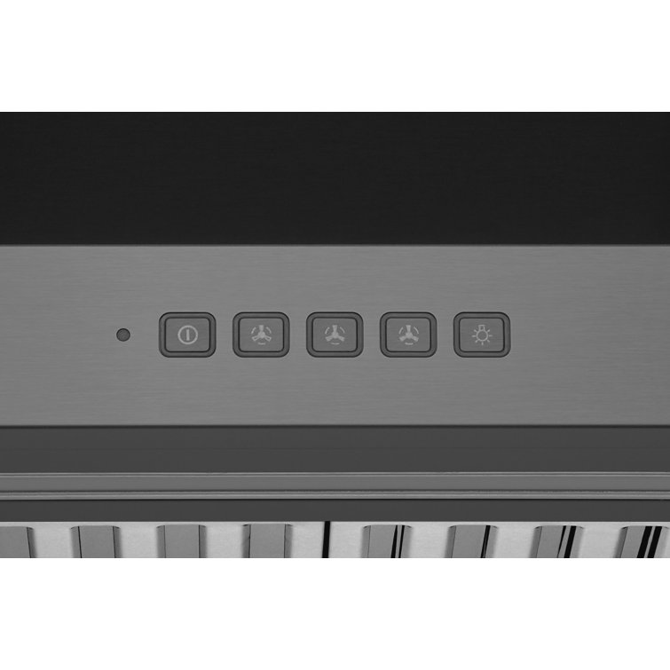 30" Black Stainless Steel Convertible Wall Mount Range Hood