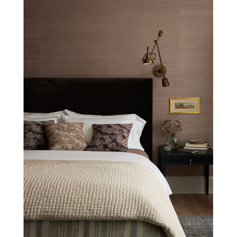 Matilda Beige and Mocha Floral 18'' Round Pillow