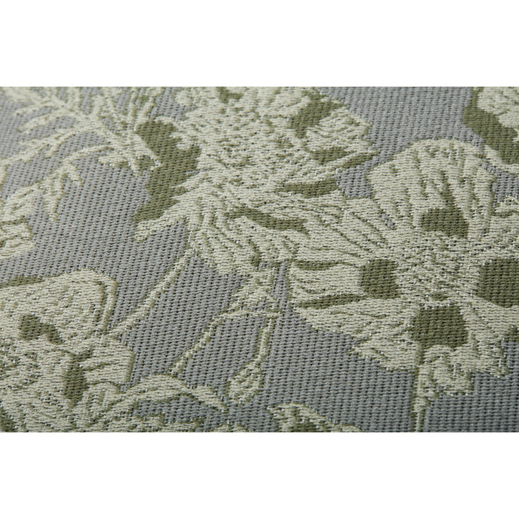 Silver Sage Round Floral Decorative Pillow Cover 18" x 18"
