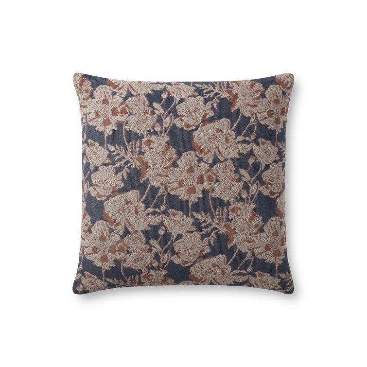 Matilda Navy and Clay Floral 18" Round Pillow