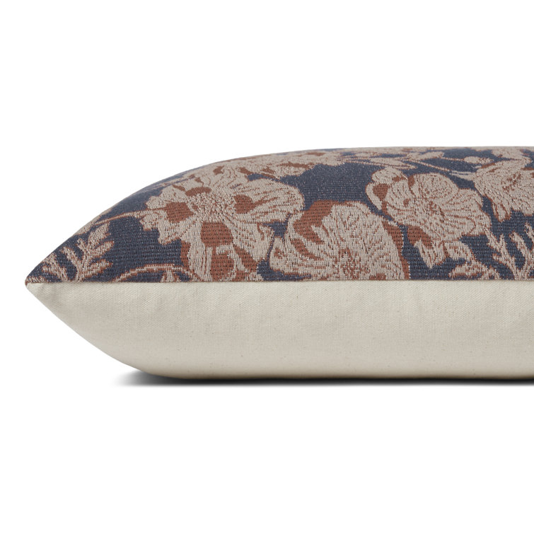 Matilda Navy and Clay Floral 18" Round Pillow