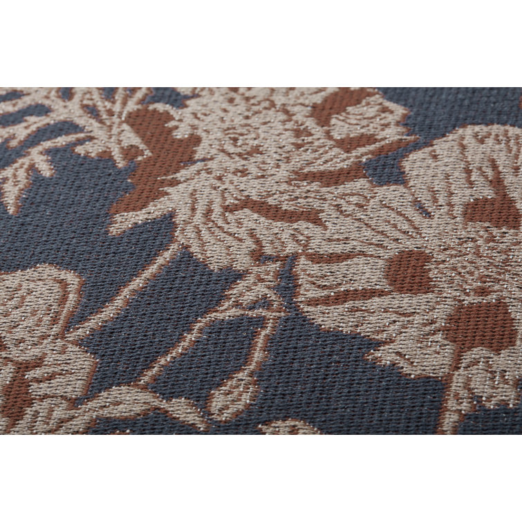 Matilda Navy and Clay Floral 18" Round Pillow