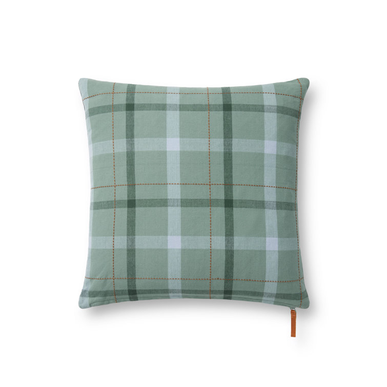 Luxe Lodge Reversible Plaid Cotton-Polyester 20" Throw Pillow