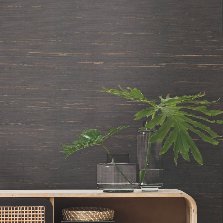 Sage Green Grasscloth Removable Wallpaper Roll