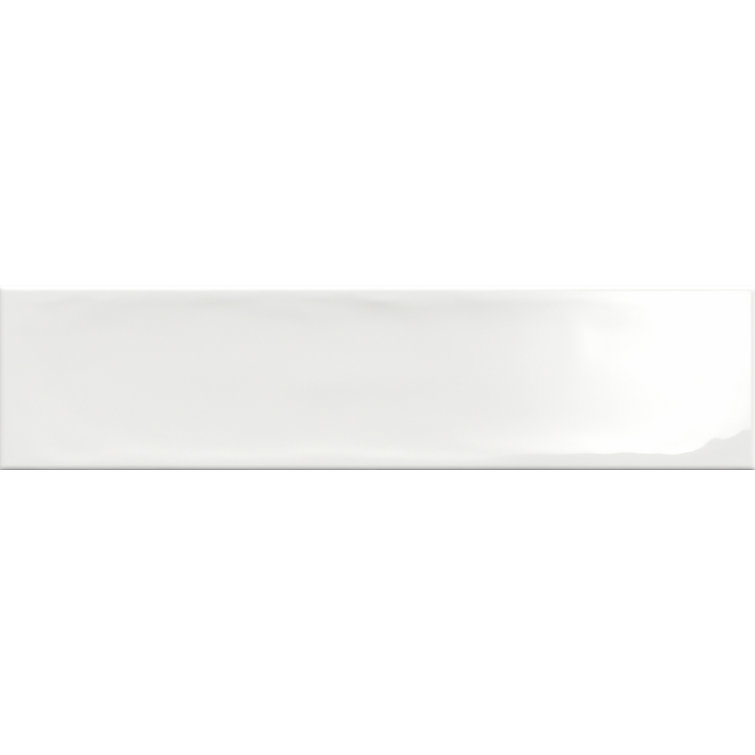 Perfecto Mirabella 4" x 16" White Glazed Ceramic Subway Tile