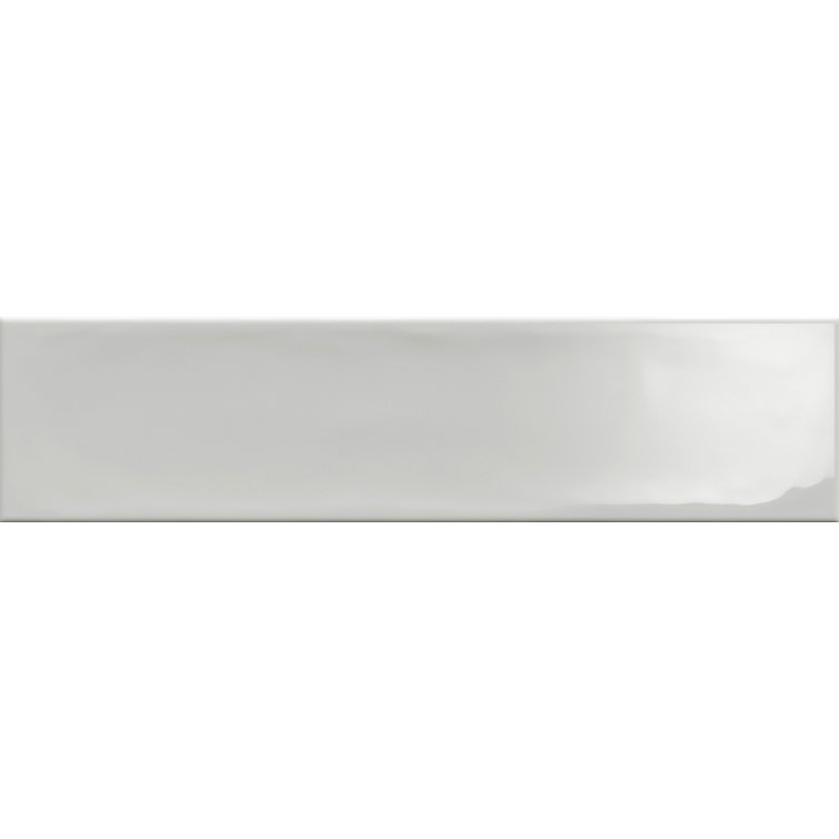 Perfecto Mirabella 4" x 16" Gray Glazed Ceramic Subway Tile