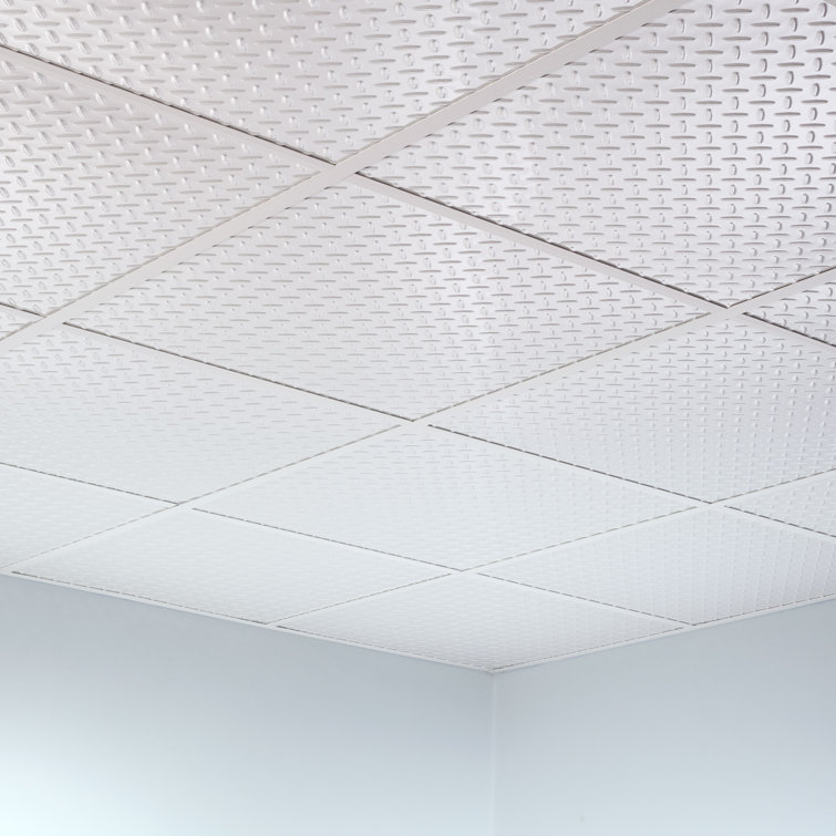 24'' L x 24'' W Textured PVC Drop-In Ceiling Tile