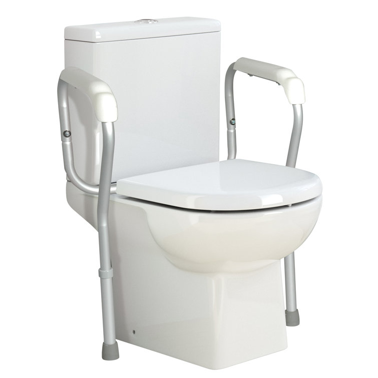 Adjustable Aluminum Toilet Safety Frame with Comfort Grips
