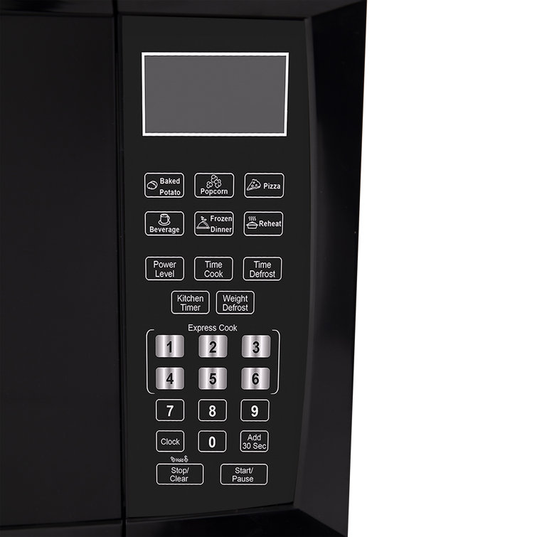 West Bend Compact Black 900-Watt Microwave Oven with LED Light