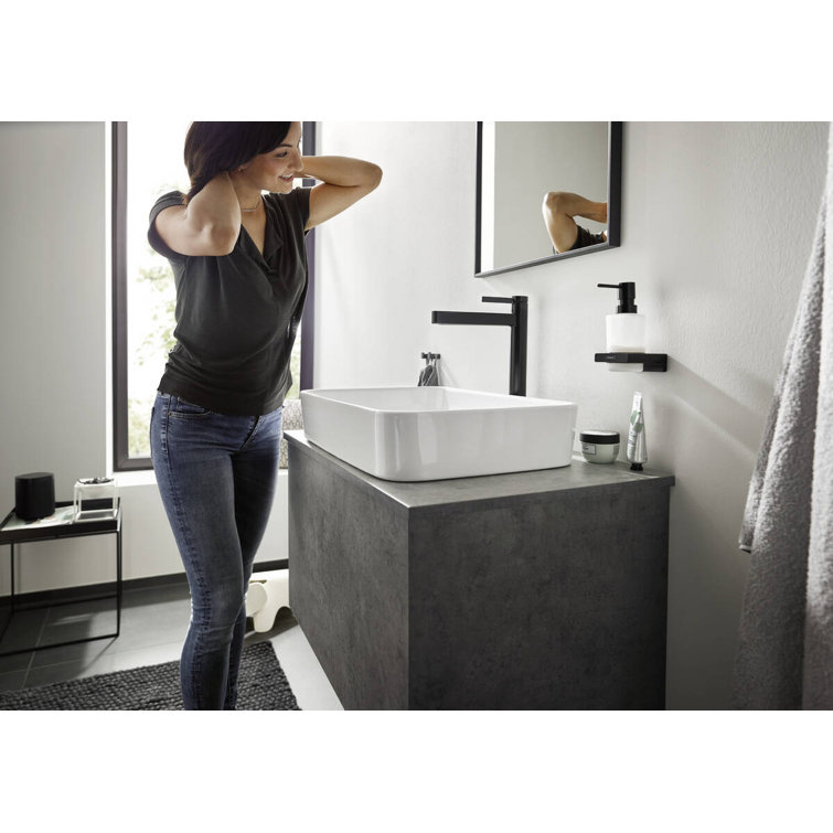 Sleek Modern 13" Single-Hole Vessel Faucet in Brushed Nickel