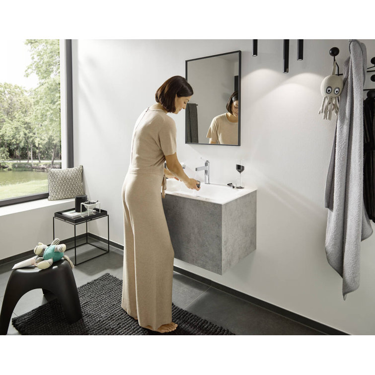 Modern Elegance Chrome Black Single-Hole Faucet with Ceramic Disc Valve