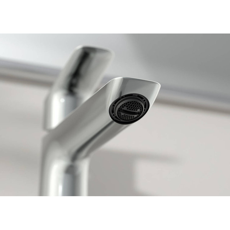 Transitional Brushed Nickel 7" Single-Hole Bathroom Faucet