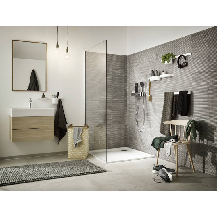 Chrome Adjustable Multi-head Handheld Shower with Pulse and Rain Modes