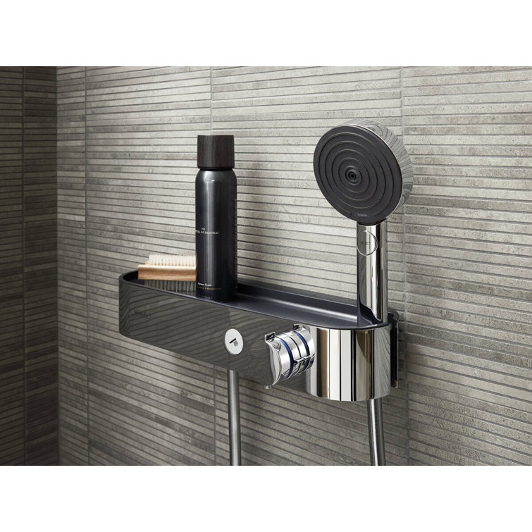Chrome Adjustable Multi-head Handheld Shower with Pulse and Rain Modes