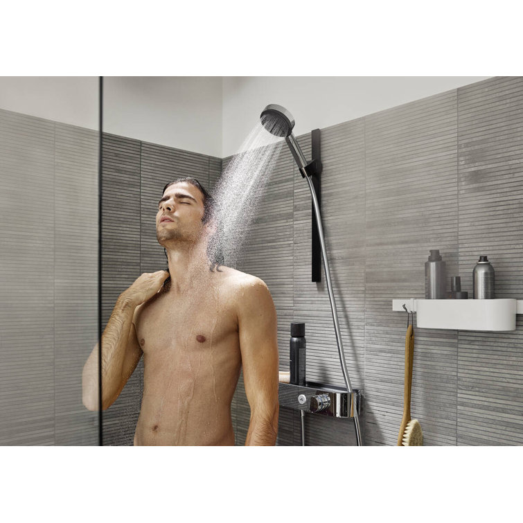 Chrome Adjustable Multi-head Handheld Shower with Pulse and Rain Modes
