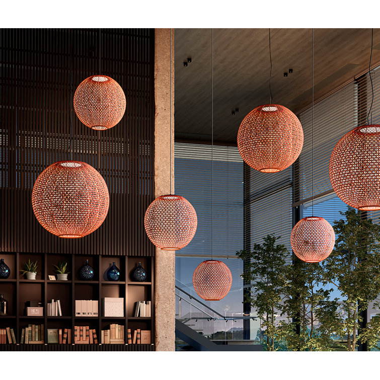 Nans Graphite Brown Globe LED Pendant for Indoor/Outdoor Use