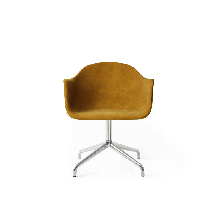 Cognac Leather and Aluminum Task Chair