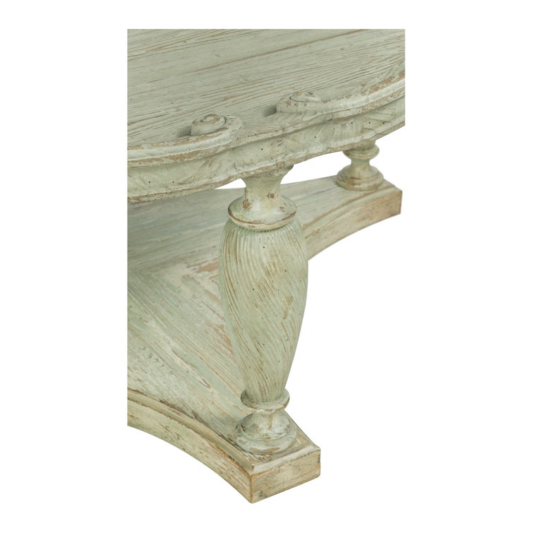 Pistachio Green Round Wood Coffee Table