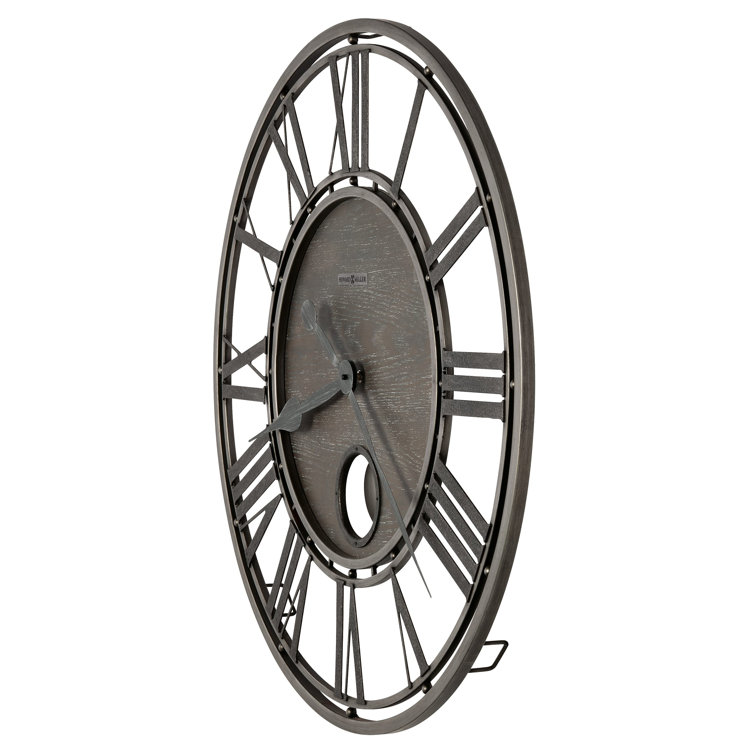Marius Oversized Silver Iron Transitional Wall Clock